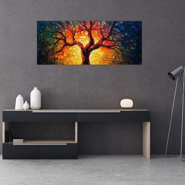 Tablou - Arborele vieții în mozaic (120x50 cm)