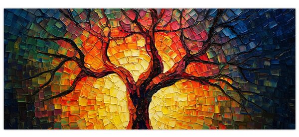 Tablou - Arborele vieții în mozaic (120x50 cm)