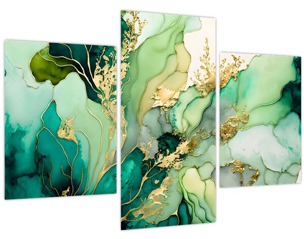 Tablou - Abstractizare verde (90x60 cm)