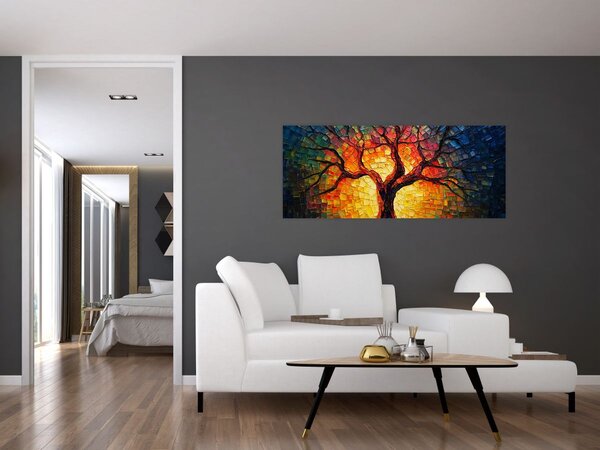 Tablou - Arborele vieții în mozaic (120x50 cm)