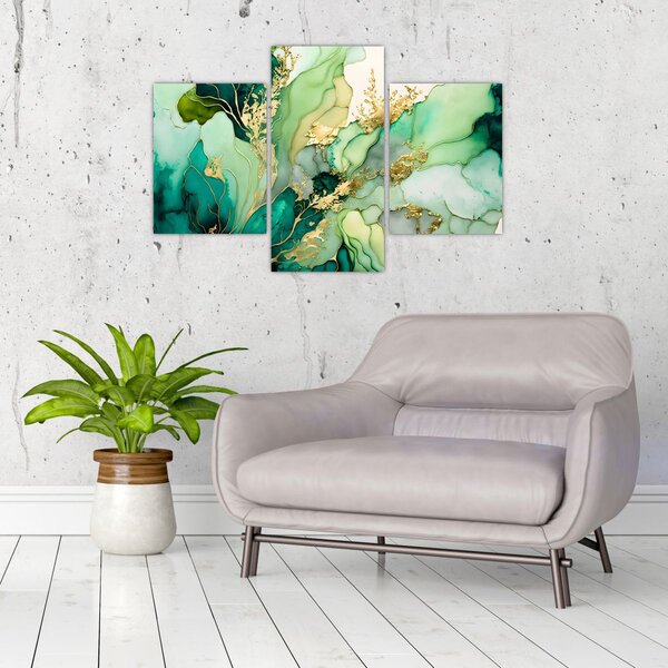 Tablou - Abstractizare verde (90x60 cm)