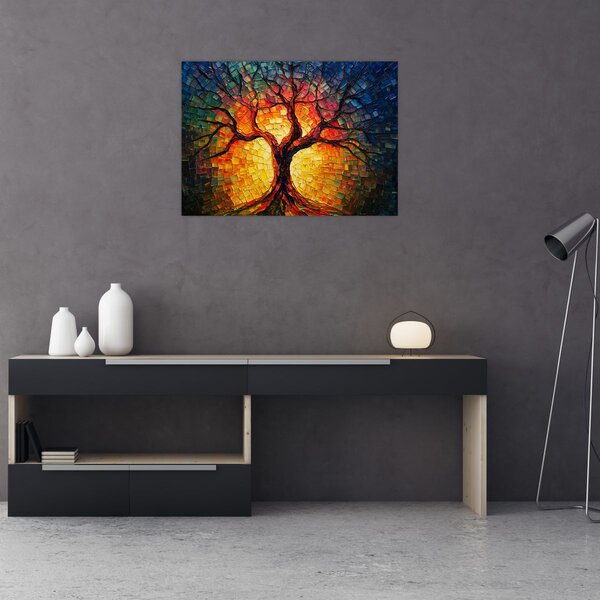 Tablou - Arborele vieții în mozaic (70x50 cm)