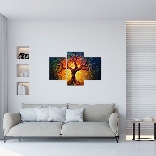 Tablou - Arborele vieții în mozaic (90x60 cm)