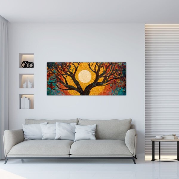 Tablou - Soarele în coroana arborelui vieții (120x50 cm)