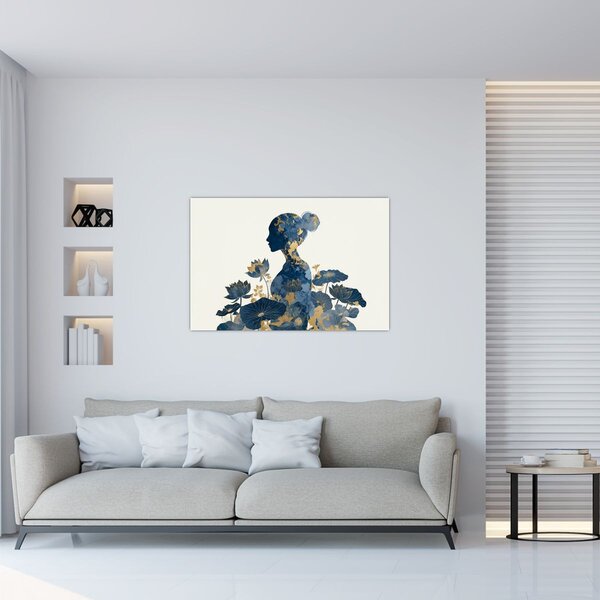 Tablou - Profil de femeie din marmură (90x60 cm)