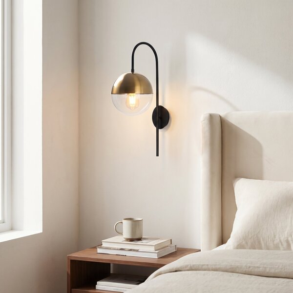 Aplica de perete Sunflux, Negru, 20x31x57 cm