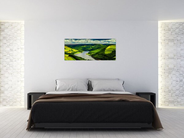 Tablou - Peisaj verde (120x50 cm)