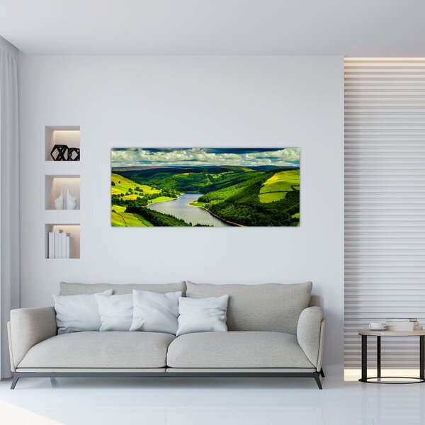 Tablou - Peisaj verde (120x50 cm)