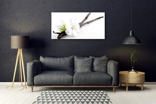 Tablou pe sticla Florale flori albe