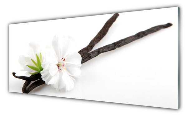 Tablou pe sticla Florale flori albe
