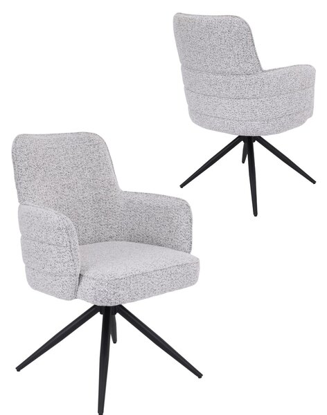Scaun de dining pivotant Apollo gri