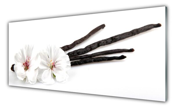 Tablou pe sticla Florale flori albe