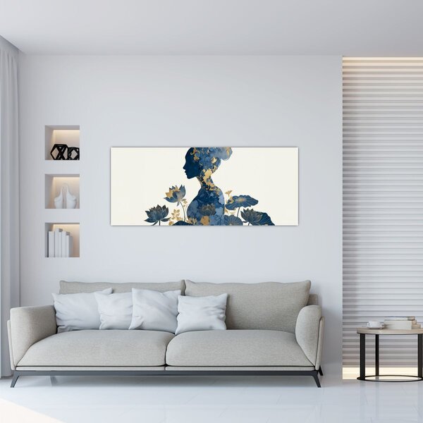Tablou - Profil de femeie din marmură (120x50 cm)