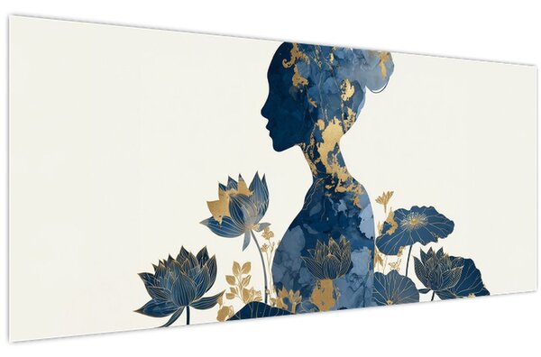 Tablou - Profil de femeie din marmură (120x50 cm)