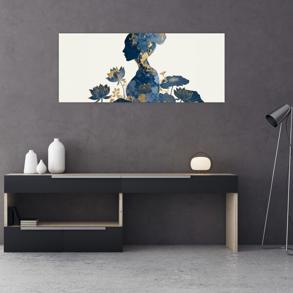 Tablou - Profil de femeie din marmură (120x50 cm)