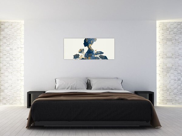Tablou - Profil de femeie din marmură (120x50 cm)