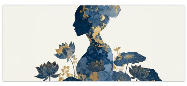 Tablou - Profil de femeie din marmură (120x50 cm)