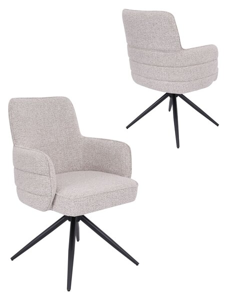 Scaun de dining pivotant Apollo bej