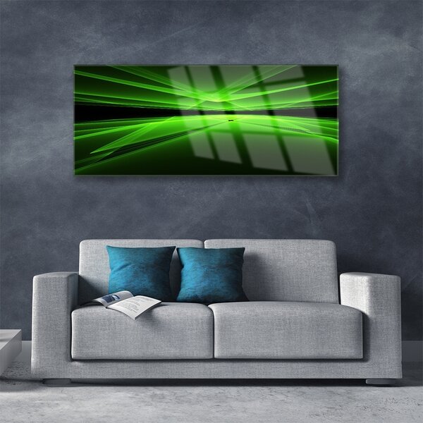 Tablou pe sticla Abstract Art Verde Negru