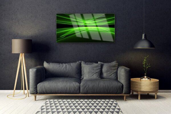 Tablou pe sticla Abstract Art Verde Negru