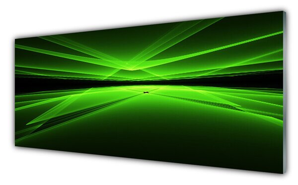 Panou sticla bucatarie Abstract Art Verde Negru