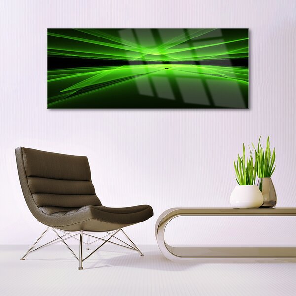 Tablou pe sticla Abstract Art Verde Negru