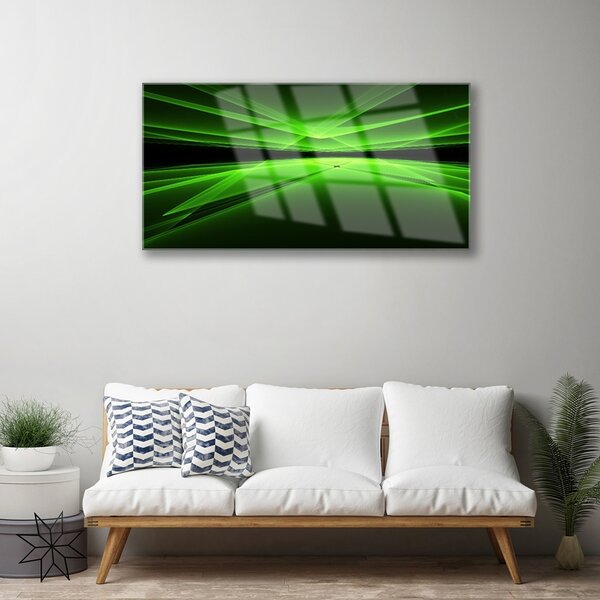 Tablou pe sticla Abstract Art Verde Negru