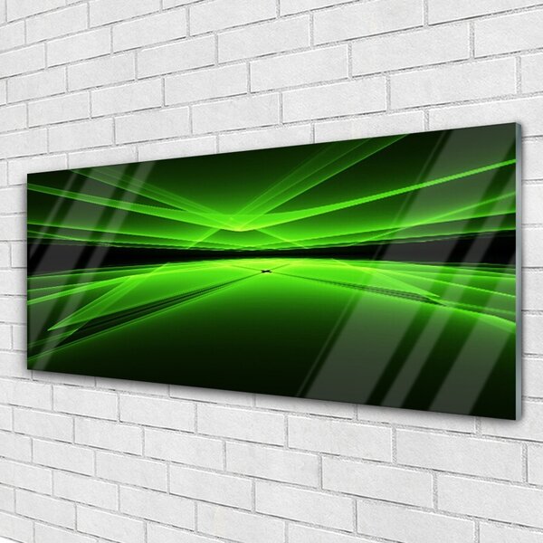Tablou pe sticla Abstract Art Verde Negru