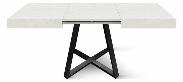 Masa Ariel extensibila ,picior metalic negru - BLAT GRI CIMENT