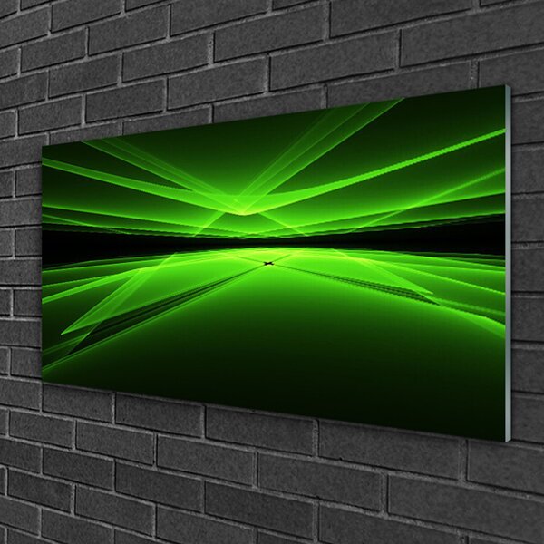 Tablou pe sticla Abstract Art Verde Negru