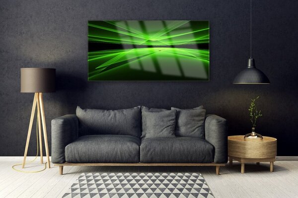 Tablou pe sticla Abstract Art Verde Negru