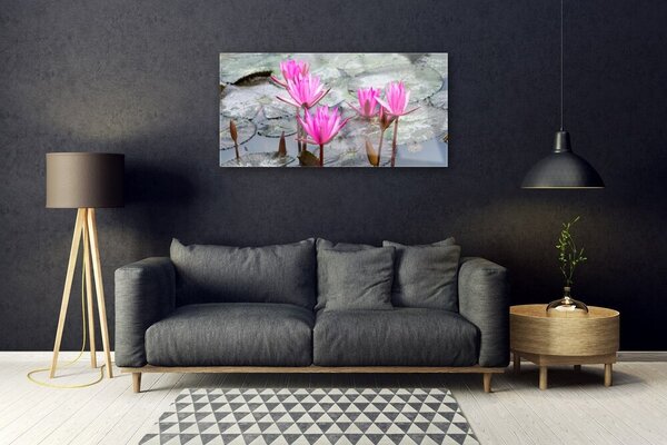 Tablou pe sticla Flori Floral Roșu