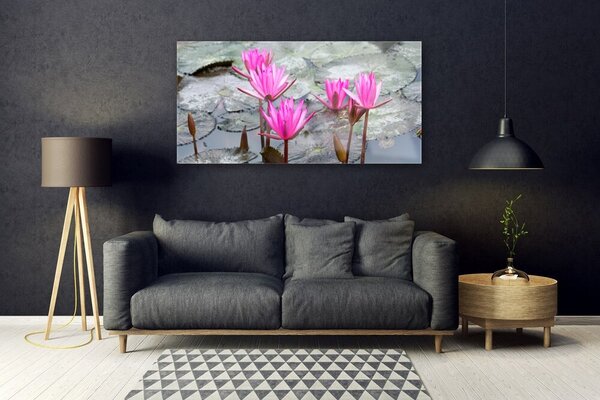Tablou pe sticla Flori Floral Roșu