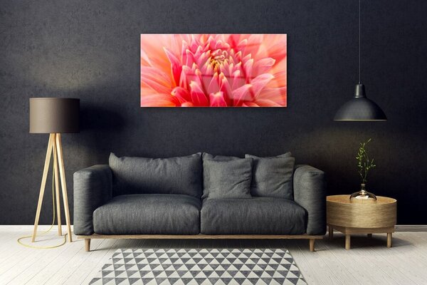 Tablou pe sticla Florale flori Orange