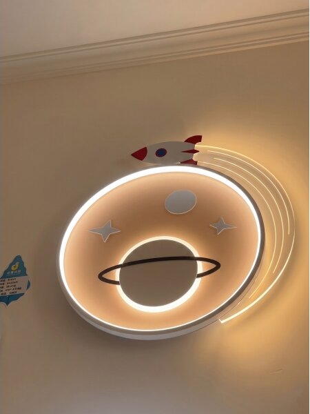 Brilagi -LED Plafonieră LED pentru copii STARSHIP LED/64W/230V 3000/4500K galbenă