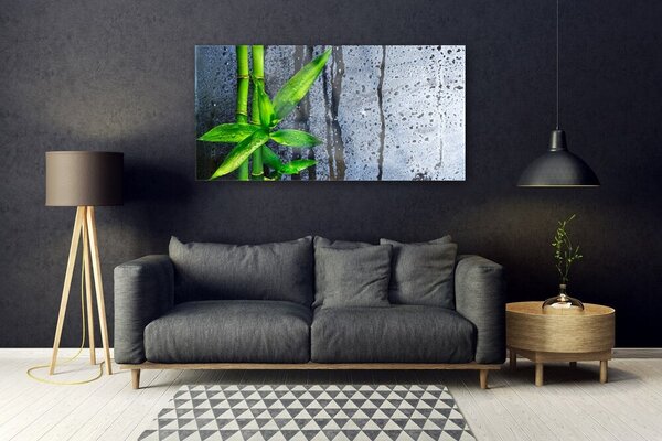 Tablou pe sticla Bamboo Tulpini Floral Verde