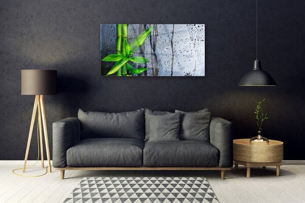 Tablou pe sticla Bamboo Tulpini Floral Verde
