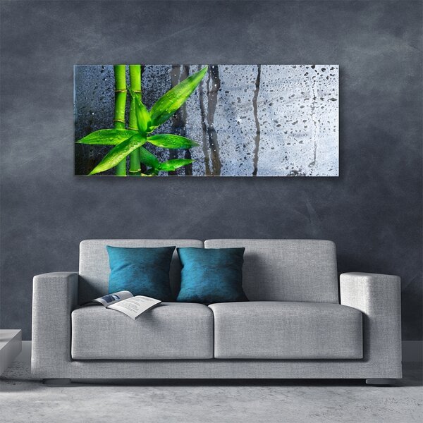 Tablou pe sticla Bamboo Tulpini Floral Verde