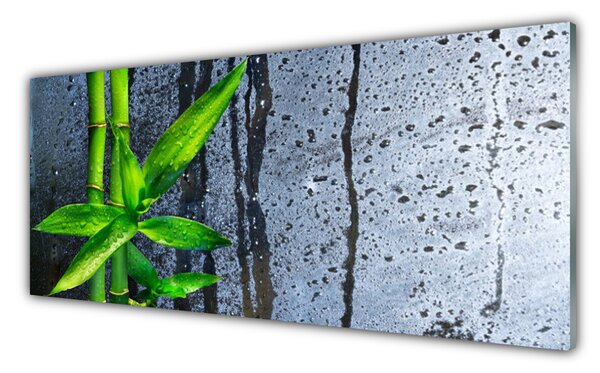 Tablou pe sticla Bamboo Tulpini Floral Verde