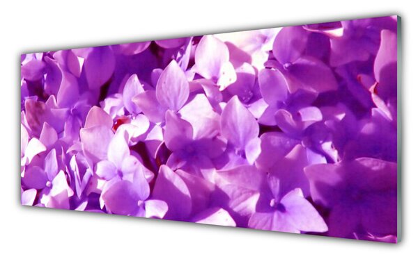 Tablou pe sticla Flori roz Floral