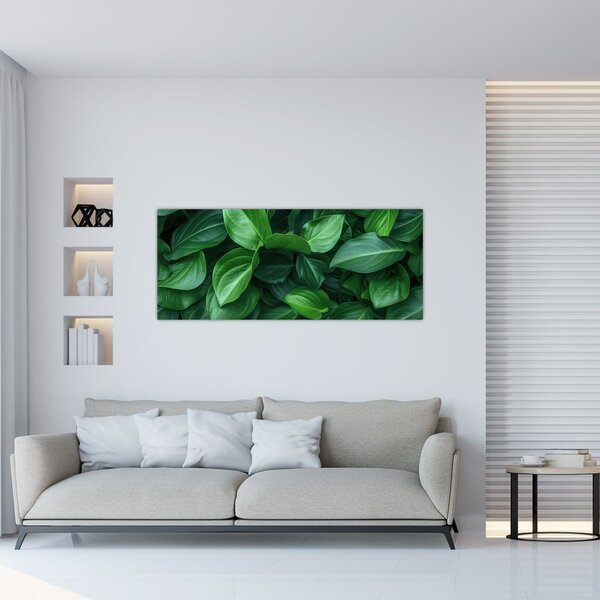 Tablou - Frunze verzi (120x50 cm)