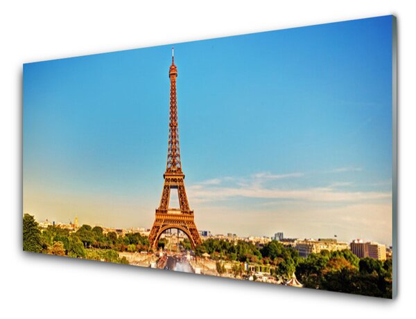 Panou sticla bucatarie Turnul Eiffel Paris Arhitectura Brown