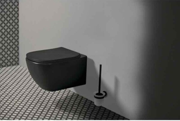 Vas WC suspendat Ideal Standard, Tesi, cu spalare Aquablade, negru mat