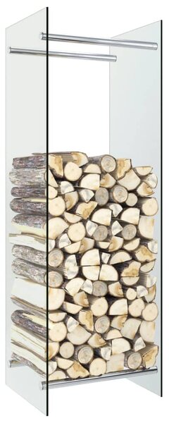 Rastel pentru lemne de foc, transparent, 40 x 35 x 120 cm, oțel