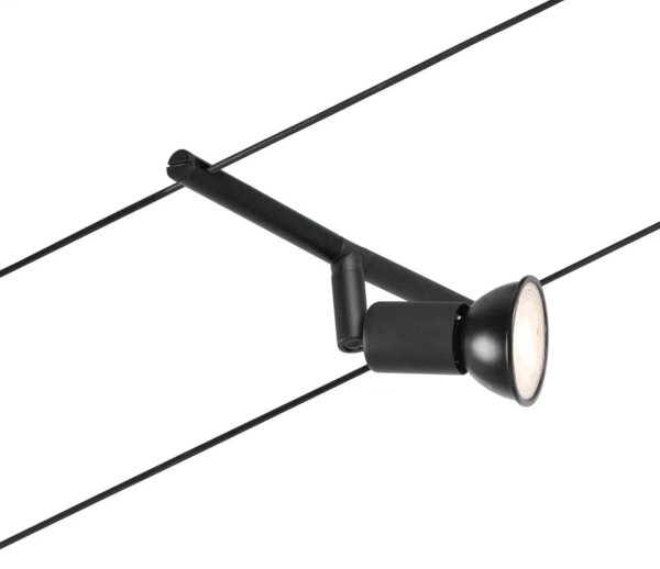 Paulmann 94446 - Sistem complet cu cablu SALT, 230 V, set 5 x GU5,3/10W, negru