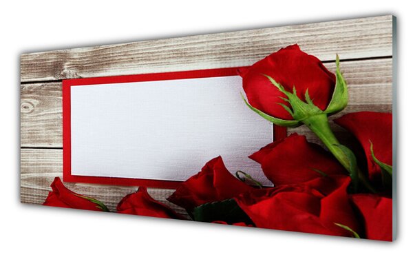 Panou sticla bucatarie Trandafiri Floral Red