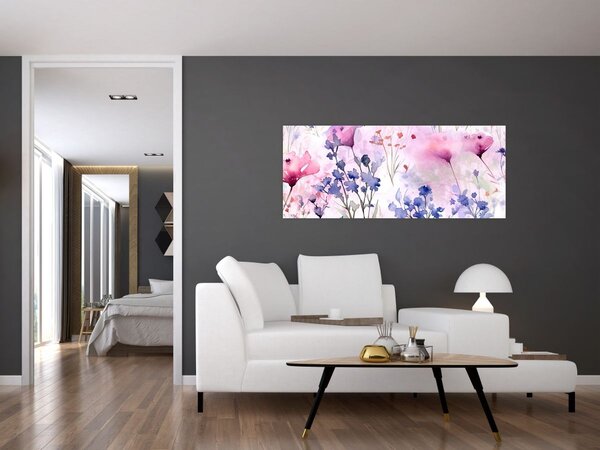 Tablou - Acuarelă pajiște (120x50 cm)