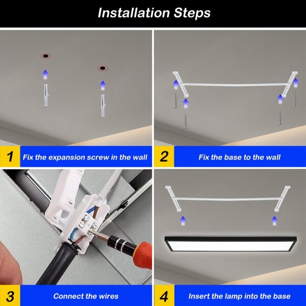 Brilagi-LED FRAME SMART Lampă de baie dimabilă LED/50W/230V IP44 negru + telecomandă