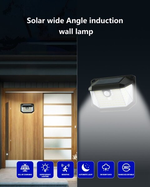 Aplică LED solară cu senzor Brilagi WALLIE LED/4W/5,5V IP65