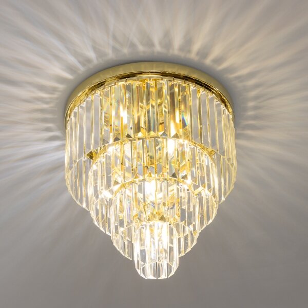 Brilagi - Plafonieră LED cu cristale MOZART 5xE14/40W/230V aurie